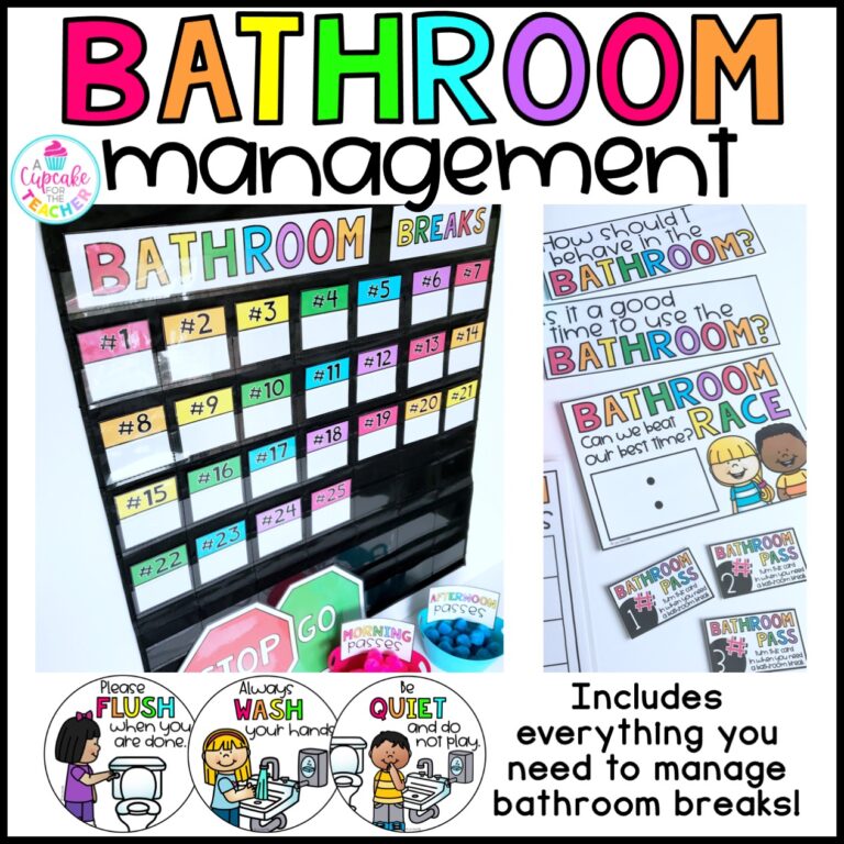 Bathroom Rules & Management Kit (EVERYTHING You Need!) - A Cupcake for ...