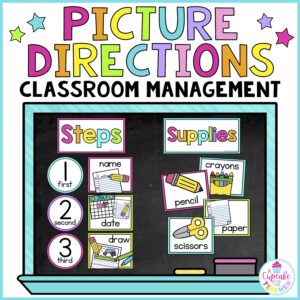 Picture Direction Cards for Classroom Management - Visual Directions