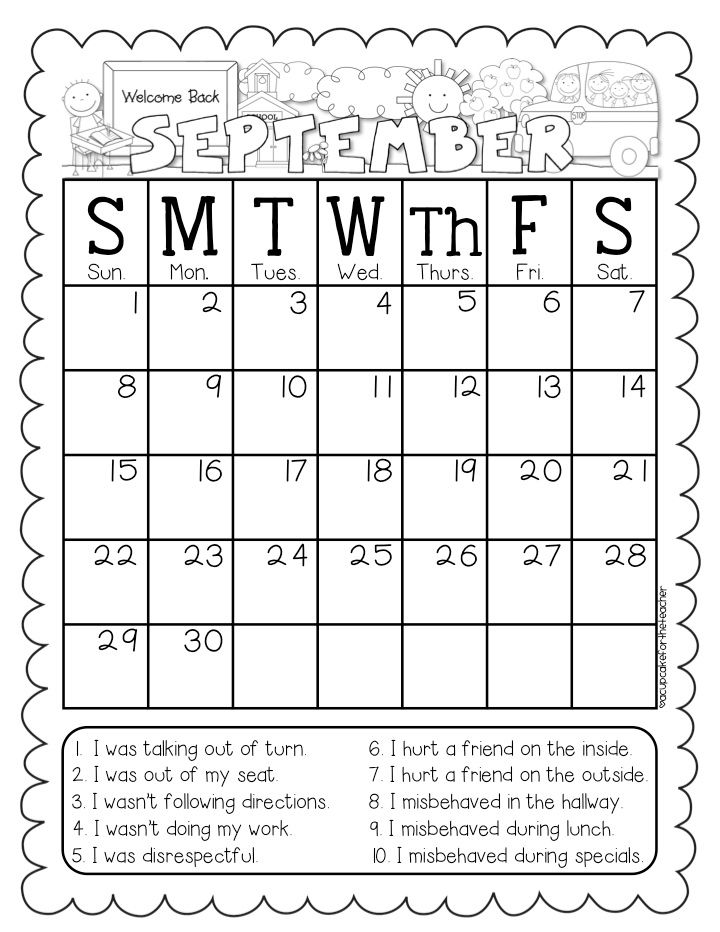 Behavior Calendars… Editable Option!