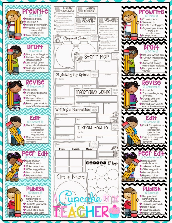 Writing Process {Posters & Graphic Organizers}!