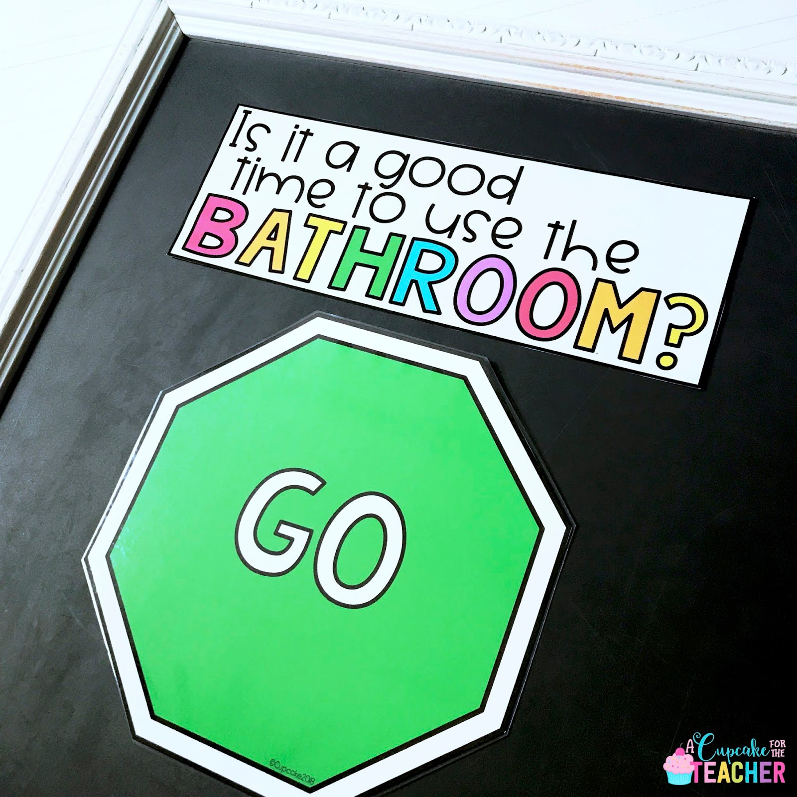 Use these "Stop" & "Go" bathroom signs from my Bathroom Rules & Management Kit as part of your bathroom management strategy in your elementary classroom