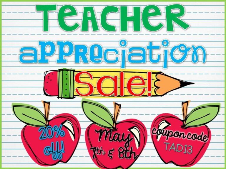 Teacher Appreciation Sale… Let’s Shop!!