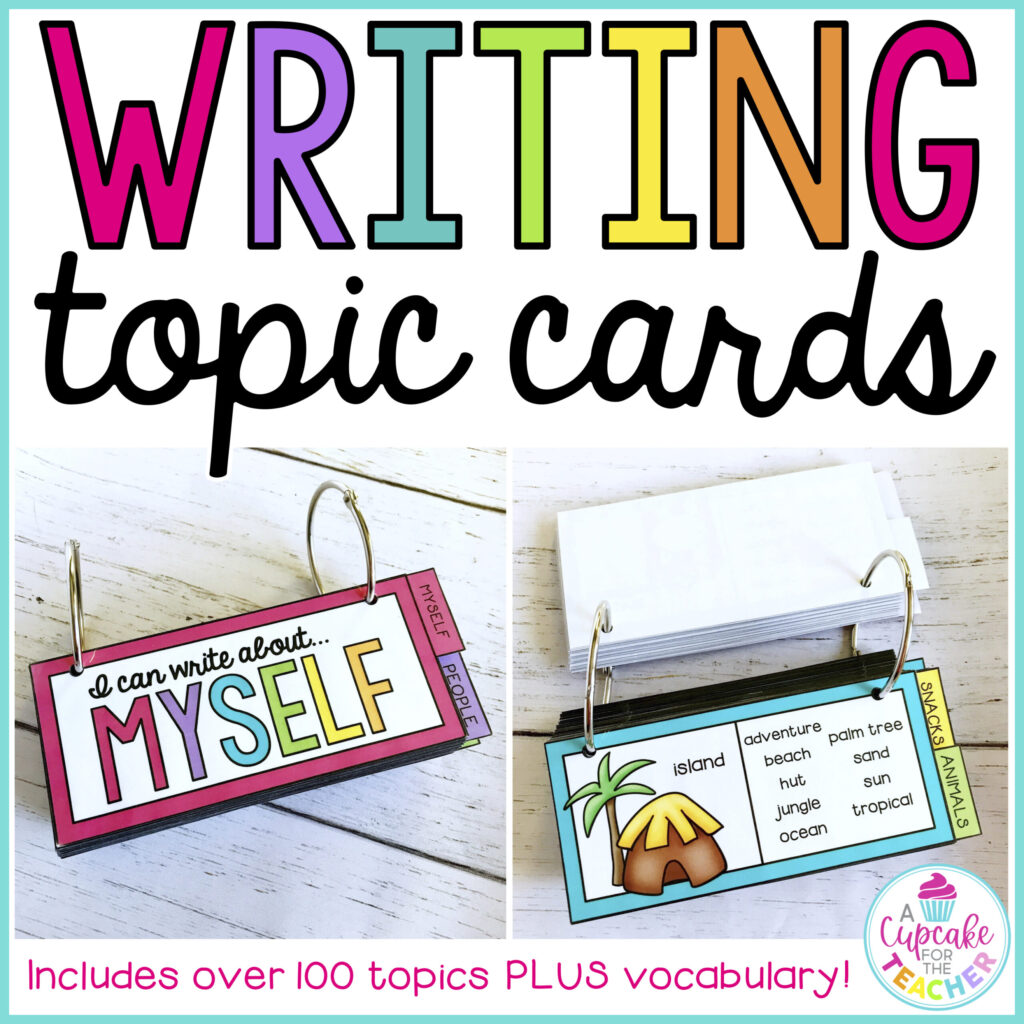 Writing Topic Cards PLUS Vocab